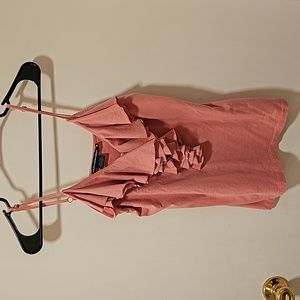 Ralph Lauren Sport Adjustable Spaghetti Strap Ruffle Top